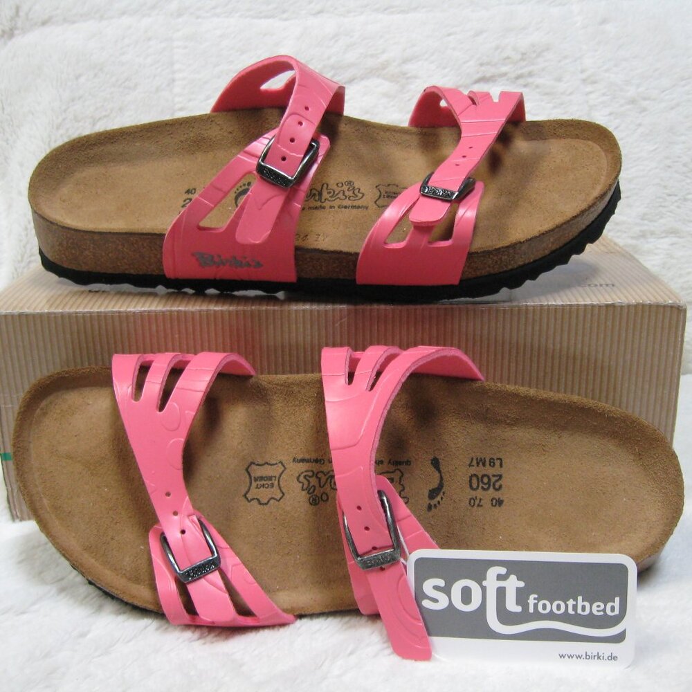 Birkenstock Birki's MOOREA Sfb Coral Embossed Birko Flor 40 N US W 9 M 7
